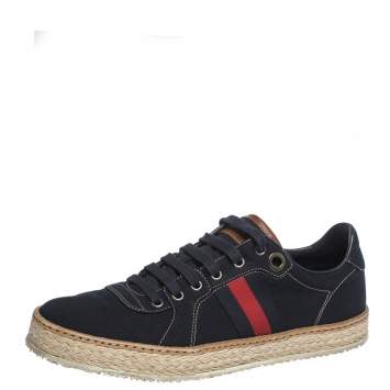 Pre Owned Gucci Blue Canvas Low Top Espadrille Sneakers Size 42.5