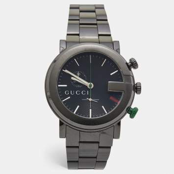 Pre Owned Gucci Black PVD Coated Stainless Steel G-Chrono YA101331 Men's Wristwatch 44 mm