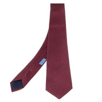 Pre Owned Hermès Marine Blue & Red 7 Amazing Silk Tie