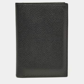 Pre Owned Hermes Noir Epsom Leather MC² Euclide Card Holder