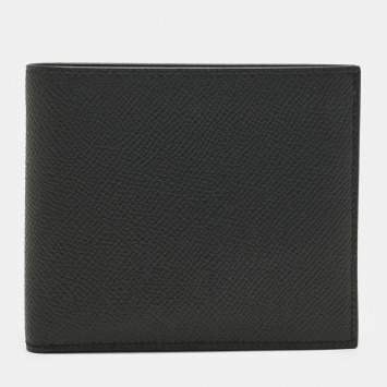 مملوكة مسبقًا Hermès Black Black Madame Leather Citizen Twill Wallet