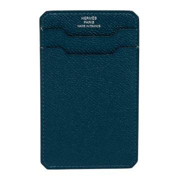 Pre Owned Hermes Vert Cypress Epsom Leather City 3CC Card Holder