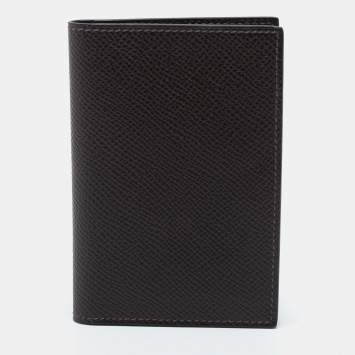 Pre Owned Hermes Ebene Epsom Leather MC² Euclide Card Holder