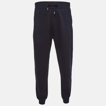 Pre Owned Hermes Black Cotton Jogger Pants L