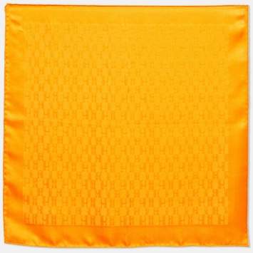 Pre Owned Hermès Orange Silk Petit Gavroche Handkerchief 