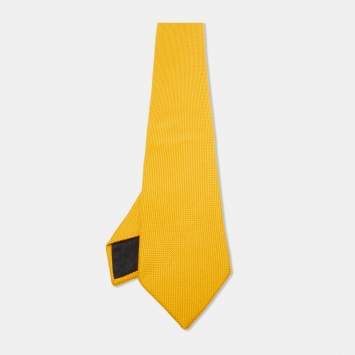 Hermes Yellow Saint-Honore Silk Tie