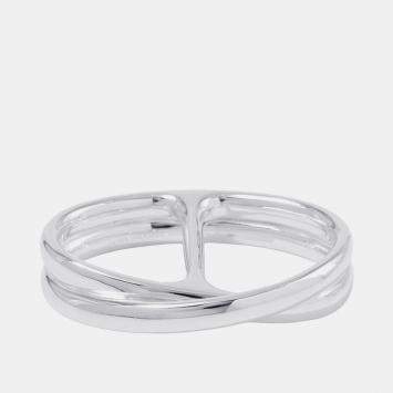 Pre Owned خاتم مزدوج هيرمس شين دانكر بونك مقاس 52 فضة 925