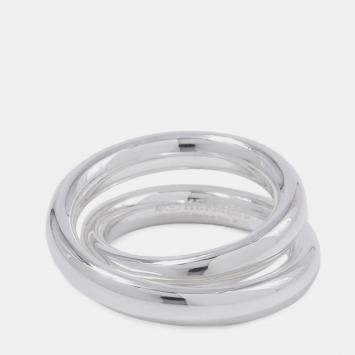 Pre Owned حقيبة يد هيرميس مدينة كابا خاتم كلوتشيرتيج مقاس 54 / رقم 14 فضي Sv925