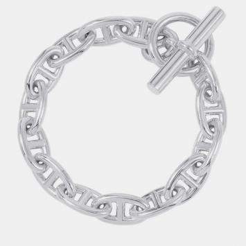 مملوكة مسبقًا Hermes Chaine D'Ancre Bracelet 14 Frames Size Gm Sv925