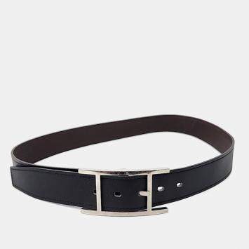 Pre Owned Hermes Black Reversible Belt (X)