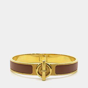 Pre Owned Hermes Gold Plated Metal Click Glennan