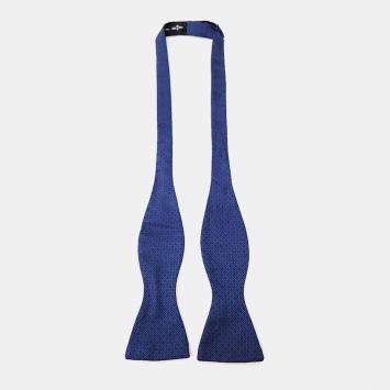Pre Owned Hermes Silk Blue Bow Tie