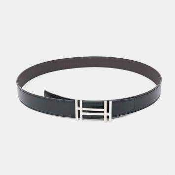 Pre Owned Hermès H Reversible Dark Chocolate Belt (U) 