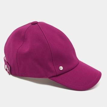 Pre Owned Hermes Purple Viscose Tess Milano Baseball Cap (58)