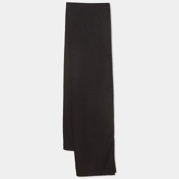 Pre Owned Hermes Black Equip'H Cashmere Blend Stole