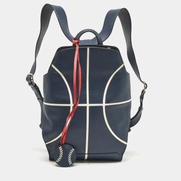 Pre Owned Hermes Bleu De Malte/Craie Evercolor Leather Cityback 27 Basketball Backpack