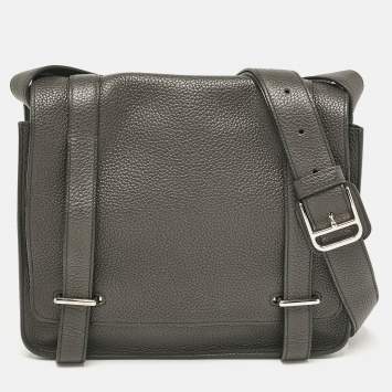 Hermes Noir Taurillon Clemence Leather Steve Caporal 28 Bag