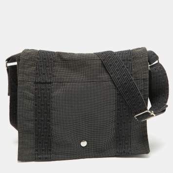 Pre Owned Hermes Grey Canvas Fourre Tout Besace Messenger Bag 