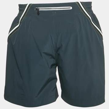 Hermès Navy Blue Nylon Drawstring Shorts L