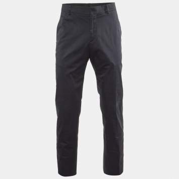 Hermès Midnight Blue Cotton Regular Fit Pants M