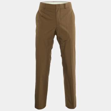 Hermes Brown Cotton Regular Fit Pants L/Waist 36.5"