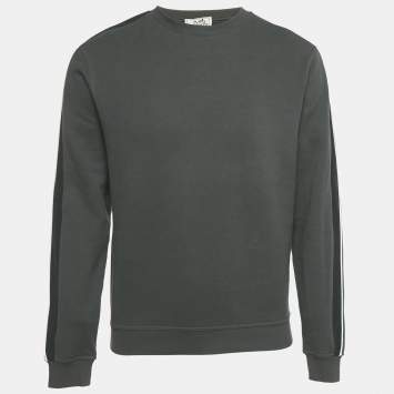 Hermes Green Cotton Run H Crewneck Sweatshirt  S
