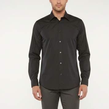 Pre Owned Hermes Black Cotton Long Sleeve Shirt L