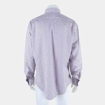 Pre Owned Hermès Light Purple Cotton Long Sleeved Buttoned Up Shirt XL