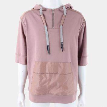 Pre Owned Hermès Pink Cotton Short Sleeved Hoodie