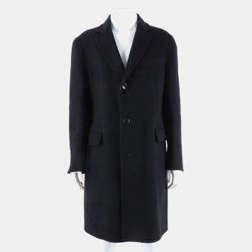Pre Owned Hermès Black Cashmere Coat Size M