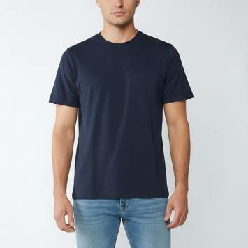 مملوكة مسبقًا Hermes Navy Blue Jersey Crewneck T-Shirt L