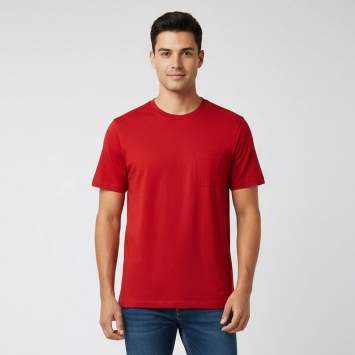 Pre Owned Hermès Red Cotton Crewneck Short-Sleeves T-Shirt L