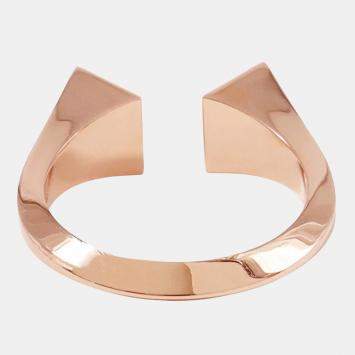 Pre Owned Hermes Crew De Forge Ring Size Gm/55/#15 18K Pink Gold