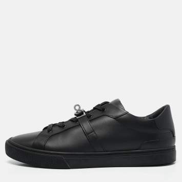 Pre Owned Hermes Black Leather Day Sneakers Size 44.5