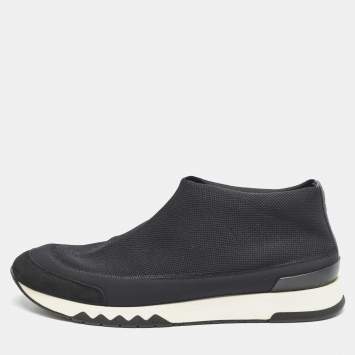 Hermés Navy Blue Knit Fabric Tokyo Slip-On Sneakers Size 42.5