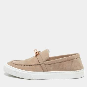 Hermes Beige Suede Game Slip On Sneakers Size 39