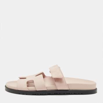 Pre Owned Hermès Beige Suede chypre Flat Sandals Size 40