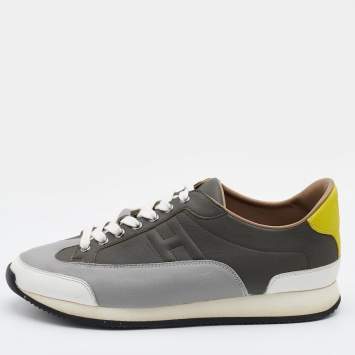 Pre Owned Hermès Multicolor Leather Trail Low Top Sneakers Size 43