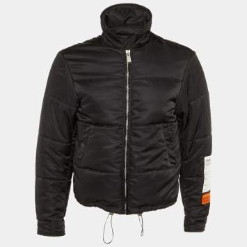 مملوكة مسبقًا Heron Preston Black Nylon Puffer Jacket XXS