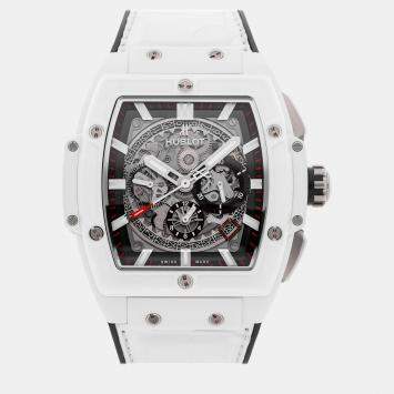 Pre Owned Hublot Skeleton Ceramic Big Bang 601.HX.0173.LR Automatic Men's Wristwatch 45 mm