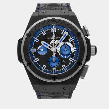 Pre Owned Hublot King Power 703.QM.1129.HR.FIL11 Automatic Black Carbon Fiber Men’s Wristwatch 48mm