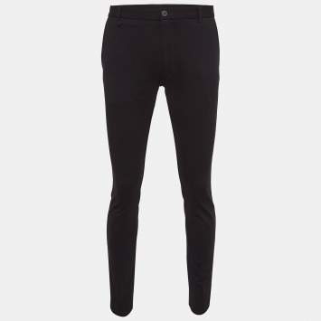 Pre Owned Hugo Boss Black Stretch Crepe Formal Trousers L
