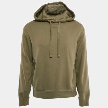 Pre Owned Hugo Boss Green Cotton Hooded Sweatshirt S