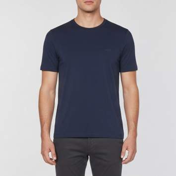 Pre Owned Hugo Boss Navy Blue Jersey Logo Embroidered Rn 3P Classic T-Shirt M 