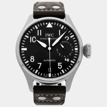 Pre Owned IWC Black Stainless Steel Big Pilot's Automatic Men's Wristwatch 46 mm
