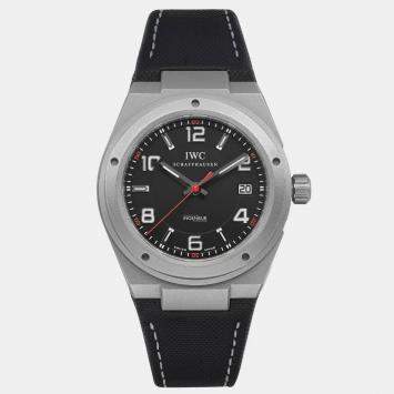 Pre Owned IWC Black Titanium Ingenieur IW322703 Automatic Men's Wristwatch 42 mm