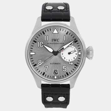 Pre Owned IWC Big Pilot IW500906 Automatic Silver Stainless Steel Men's Wristwatch 46 mm