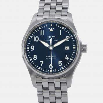 Pre Owned IWC Pilot's Watch Mark XVII IW327016 Automatic Blue Stainless Steel Men's Wristwatch 40 mm