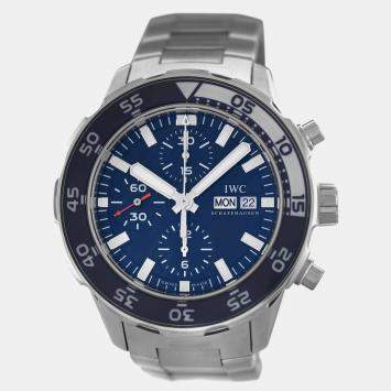 Pre Owned IWC Aquatimer IW376710 Automatic Blue Stainless Steel Men's Wristwatch 44 mm