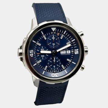 Pre Owned IWC Aquatimer Chronograph IW376805 Automatic Blue Stainless Steel Men's Wristwatch 44 mm